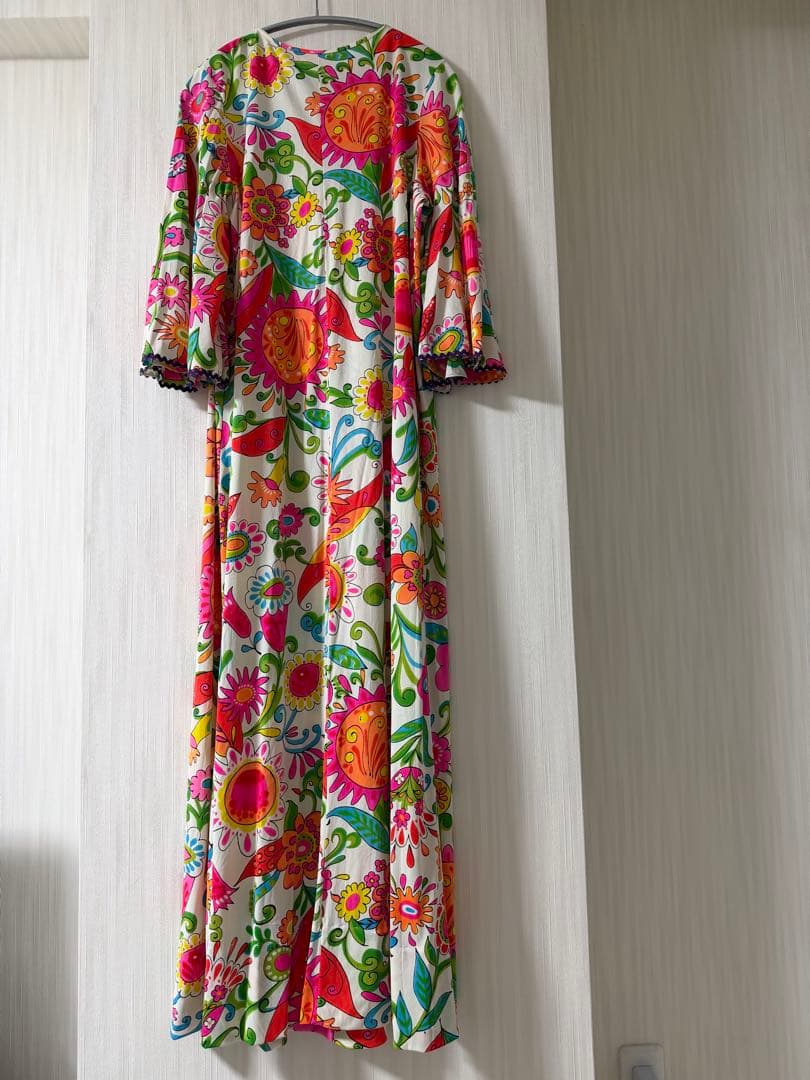 vintage 古着　70s サイケデリック　花柄　ワンピース