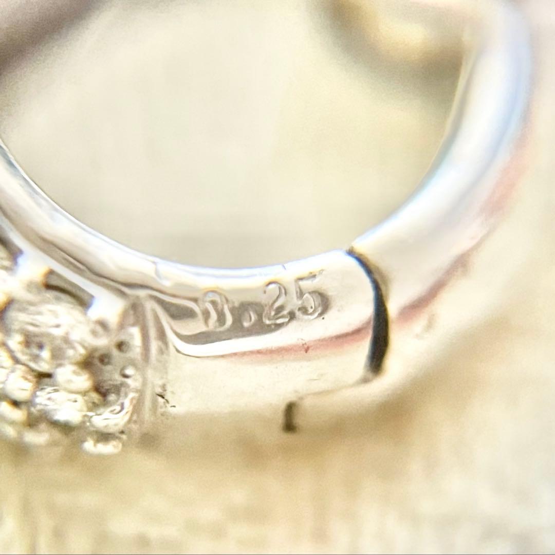 k18WG ダイヤ 0.25 フープピアス 片耳