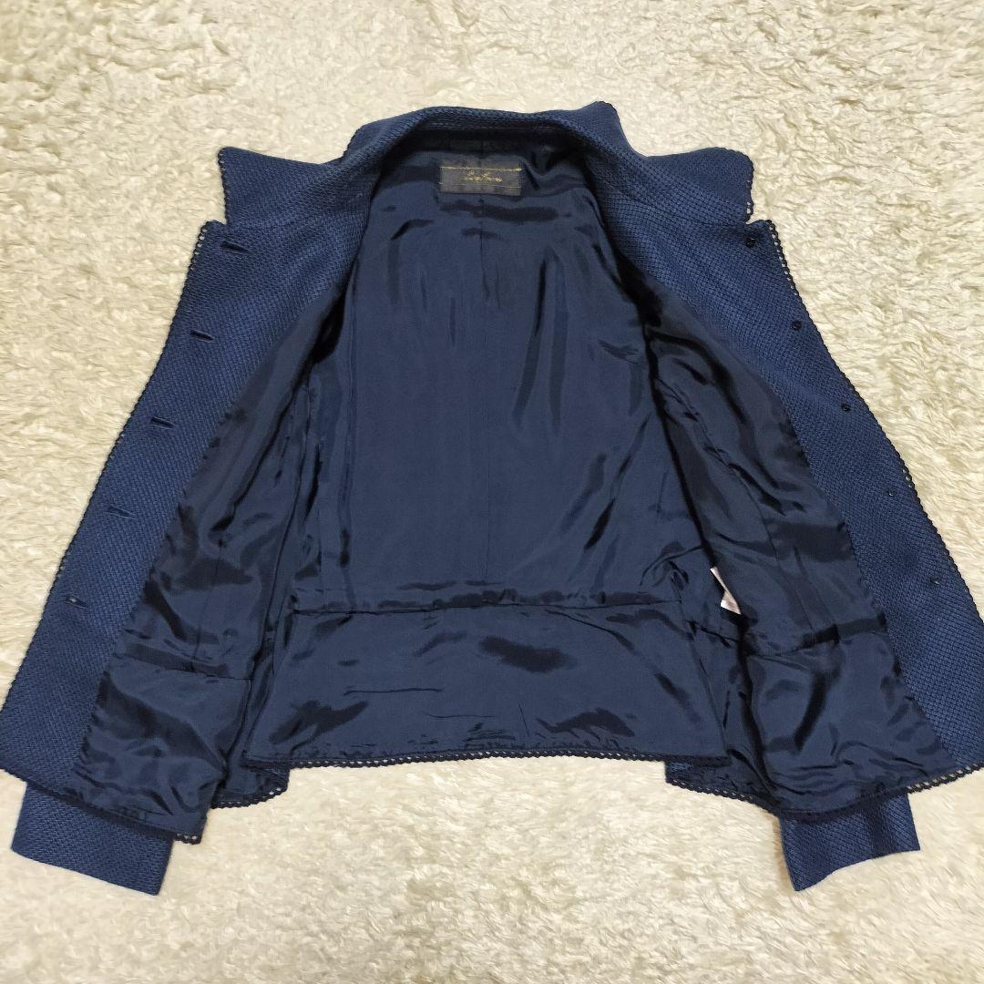 【大きいサイズ】Lelian レリアン フォーマルスーツ シルク混 13号