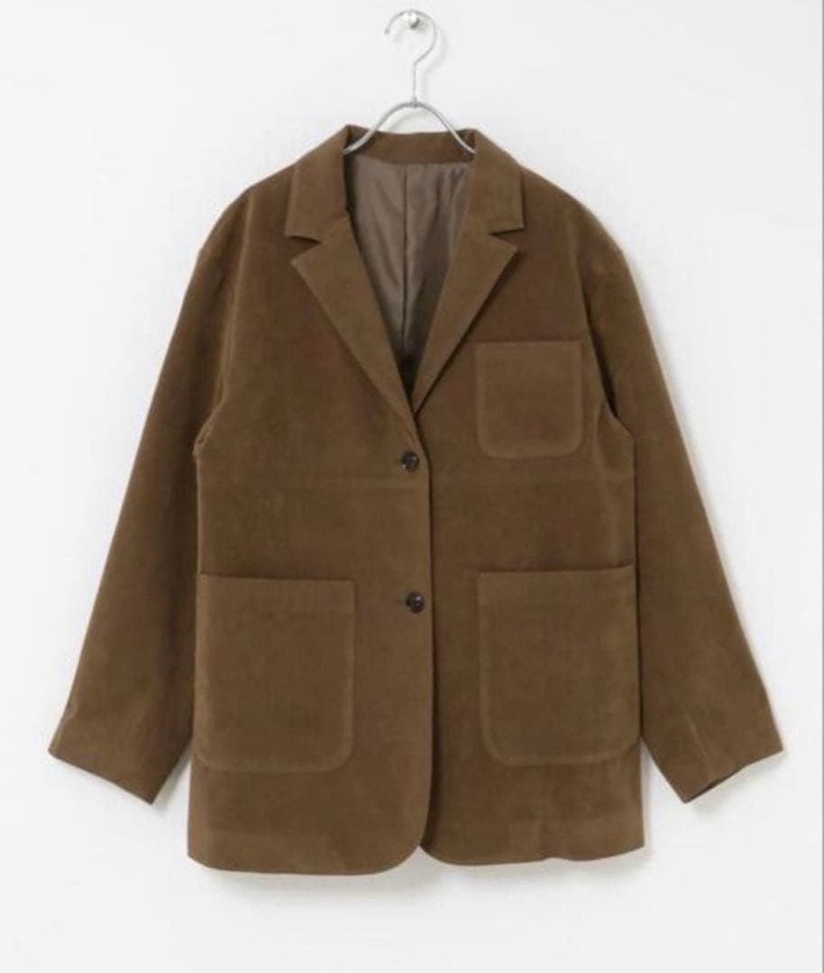 KBF パッチポケットテーラードジャケット キャメル