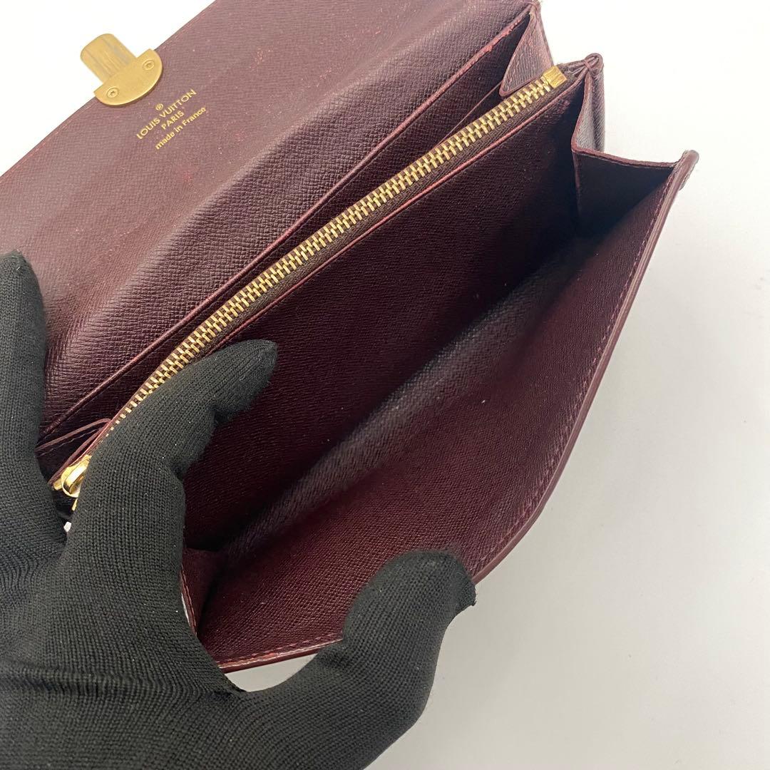 ルイヴィトン モノグラム イディール ポルトフォイユ サラ 長財布 セピア