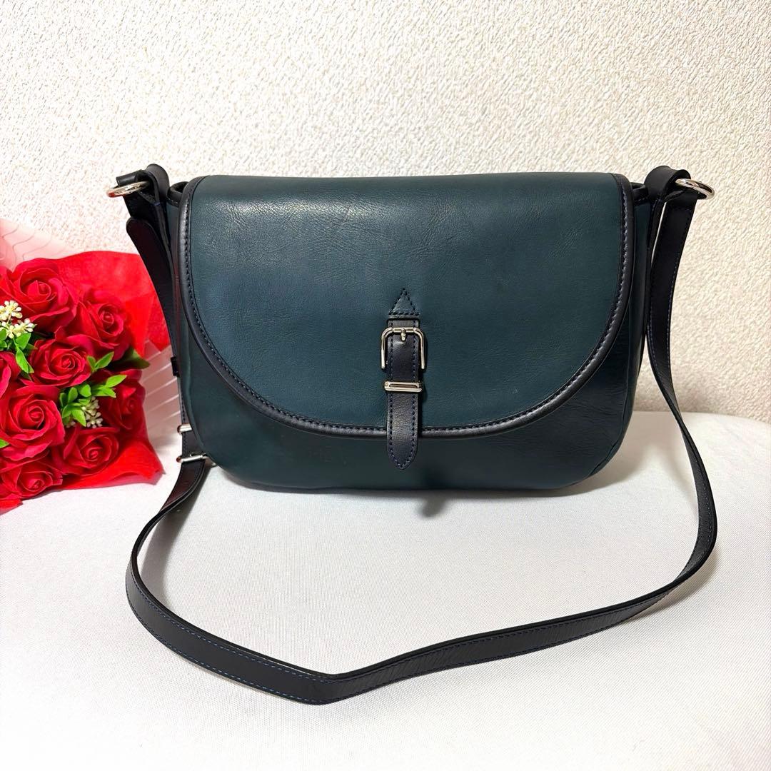 SOMES ソメスサドル レザー ショルダーバック フラップバック バイカラー