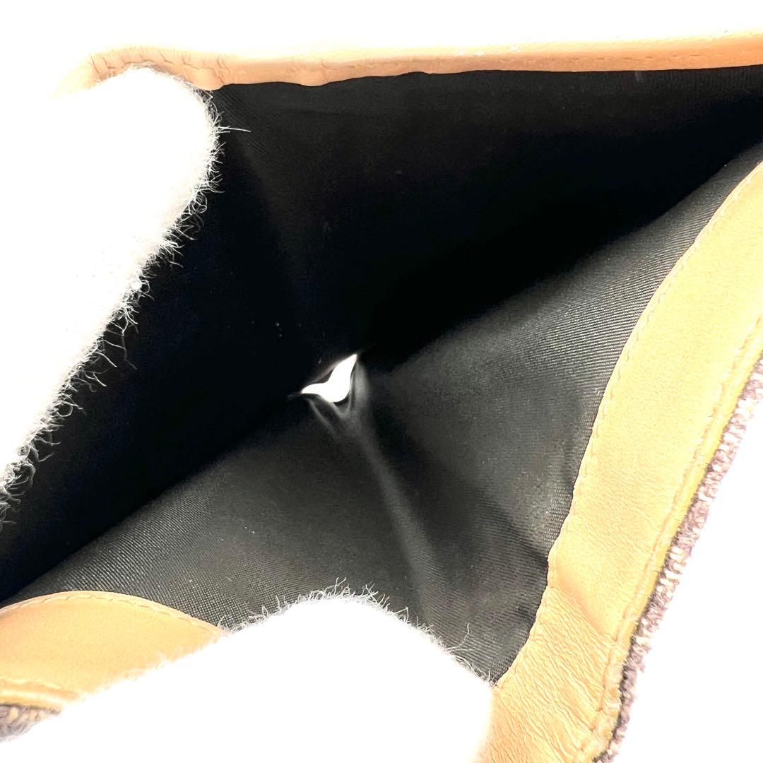 ディオール 三つ折り 長財布 トロッター柄 サドル キャンバス カーキ