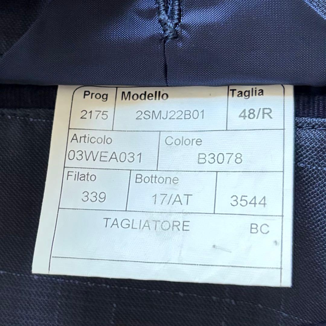 <美品>TAGLIATORE モンテカルロ ネイビー ウール スーツ サイズ48