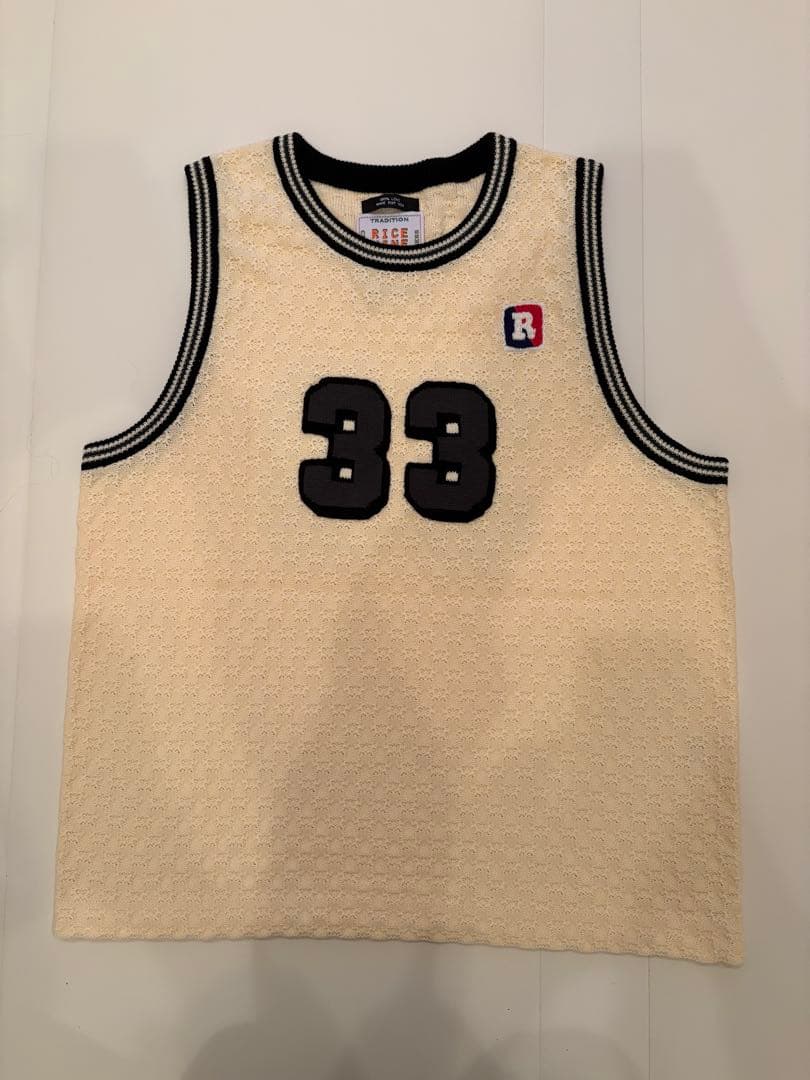 新品 RICE NINE TEN ニット製バスケットシャツ