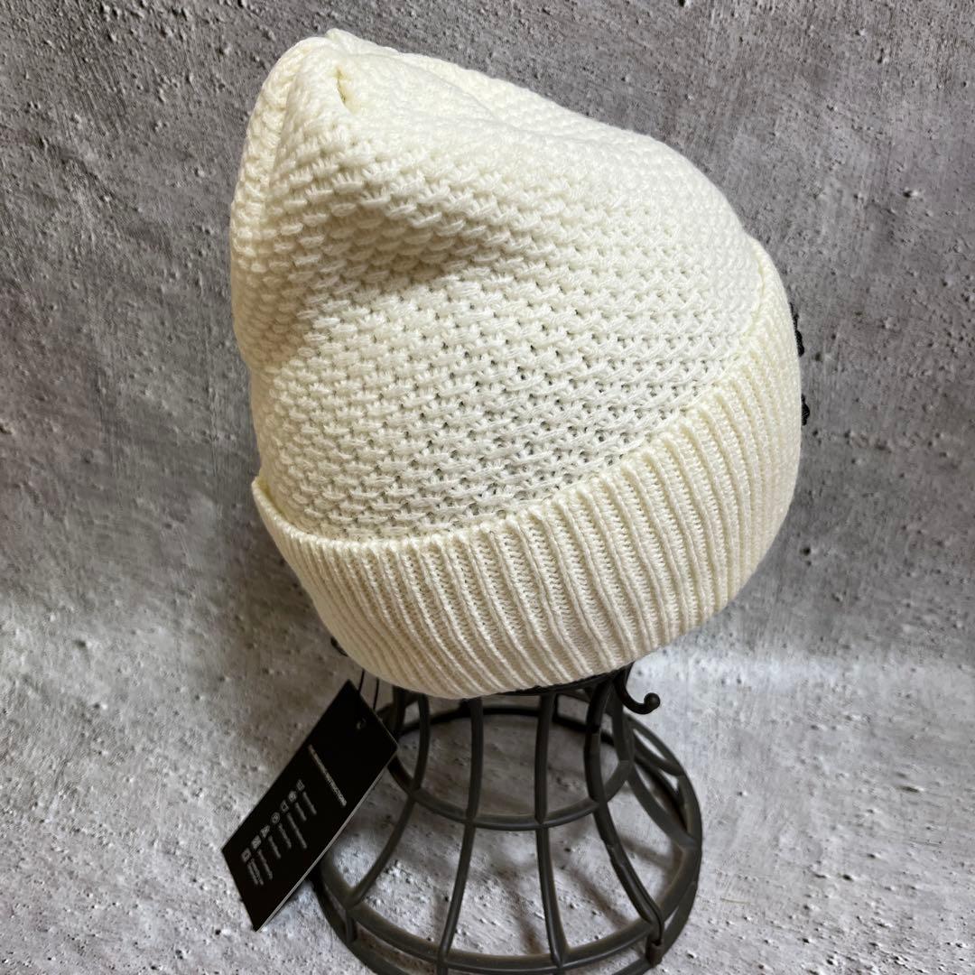 CCロゴ ニット帽 ホワイト