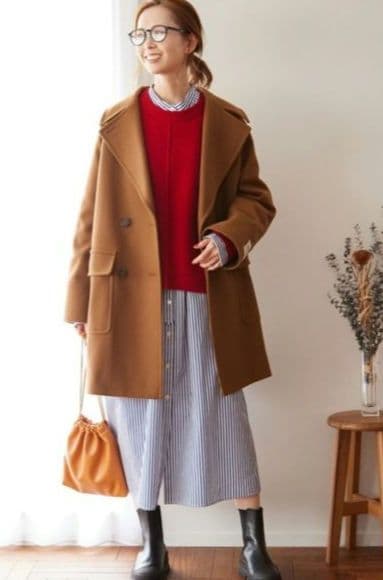 ジャーナルスタンダードレリュームBellandi ミドルPコート36 キャメル