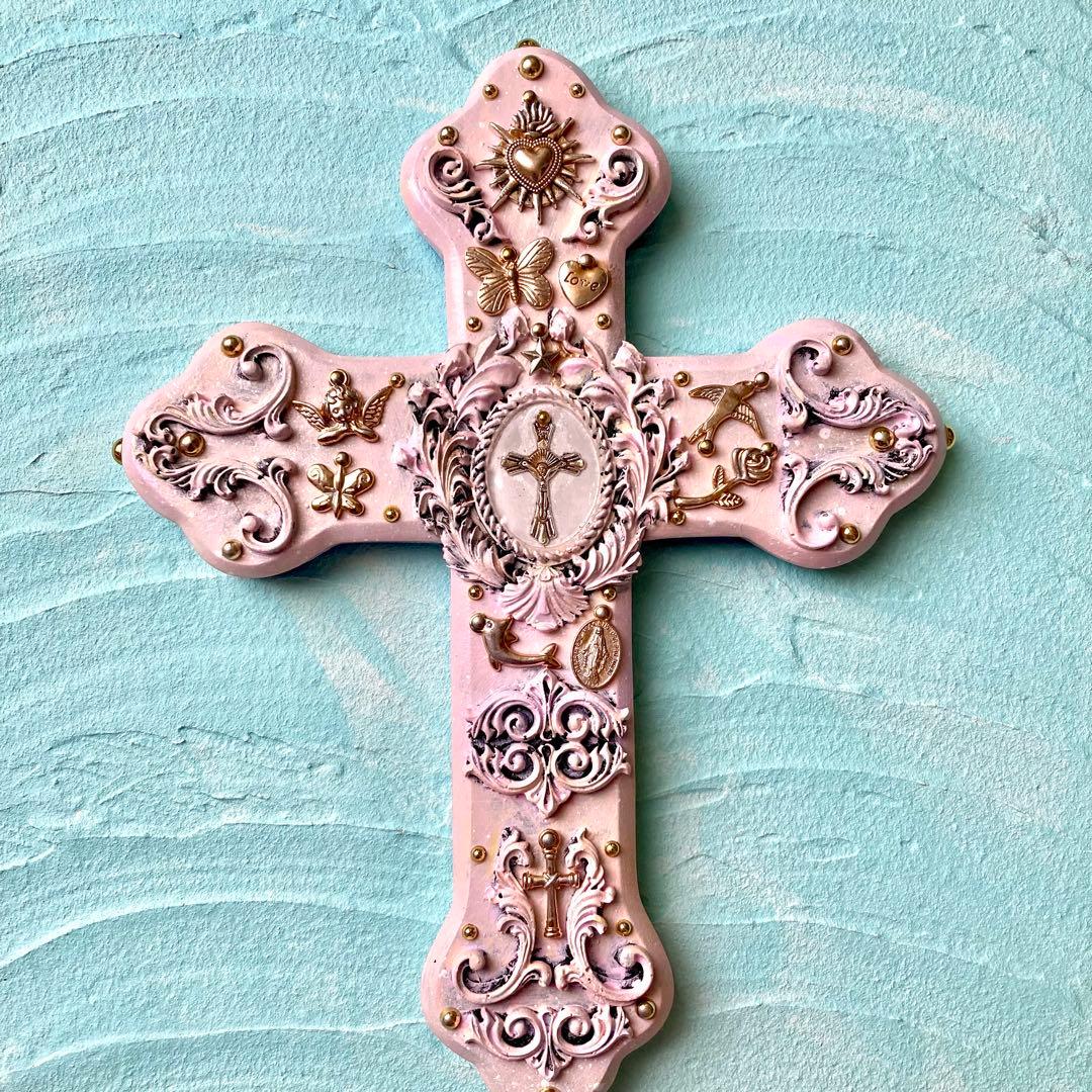 十字架　ウォールデコ　ウォールアート　メキシコ雑貨　壁飾り　ミラグロクロス