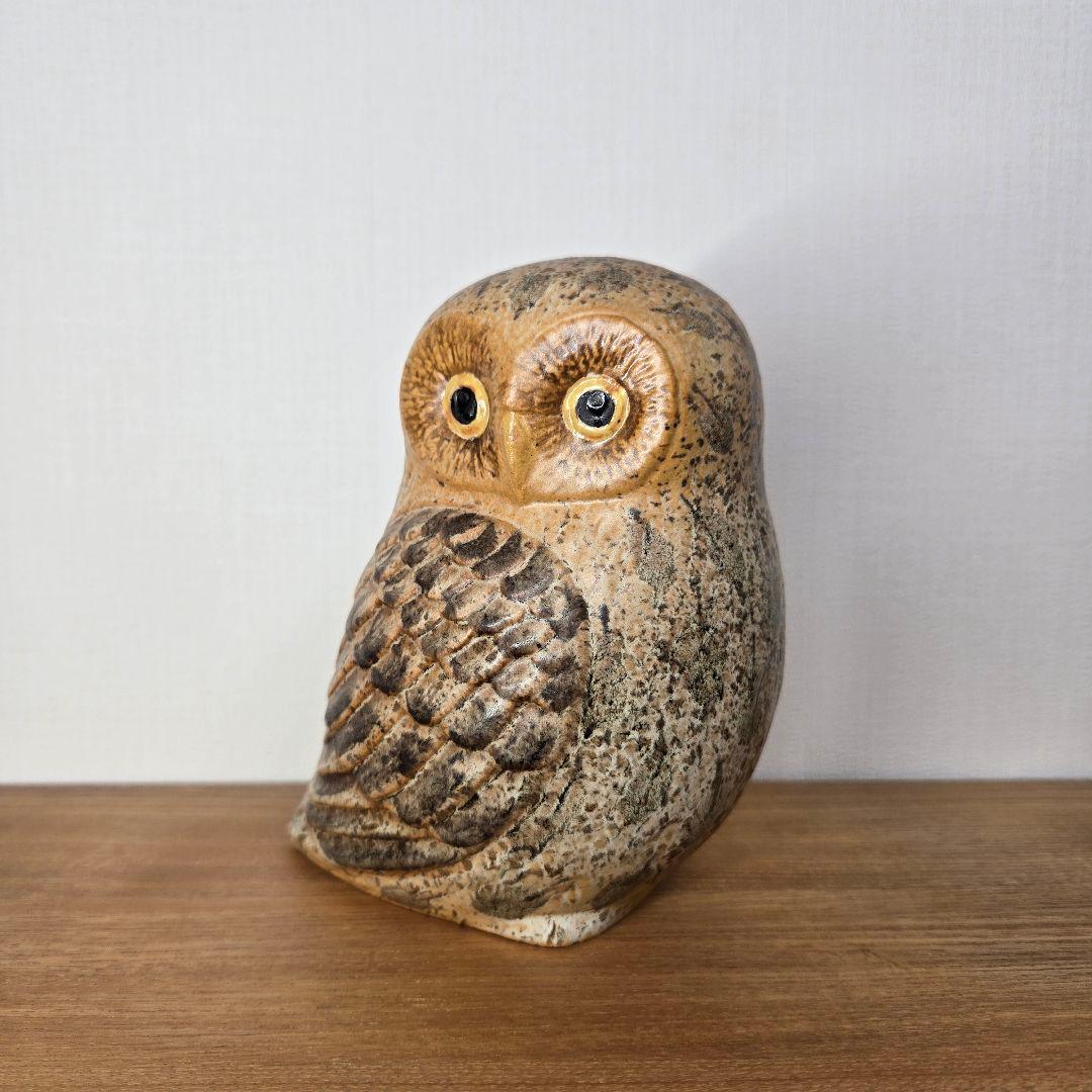 リサラーソン（Lisa Larson）フクロウ 陶器 置物