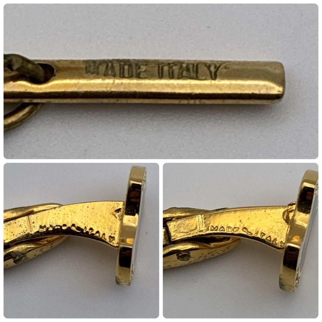 美品✨CELINE セリーヌ カフリンクス ネクタイピン マカダム トリオンフ