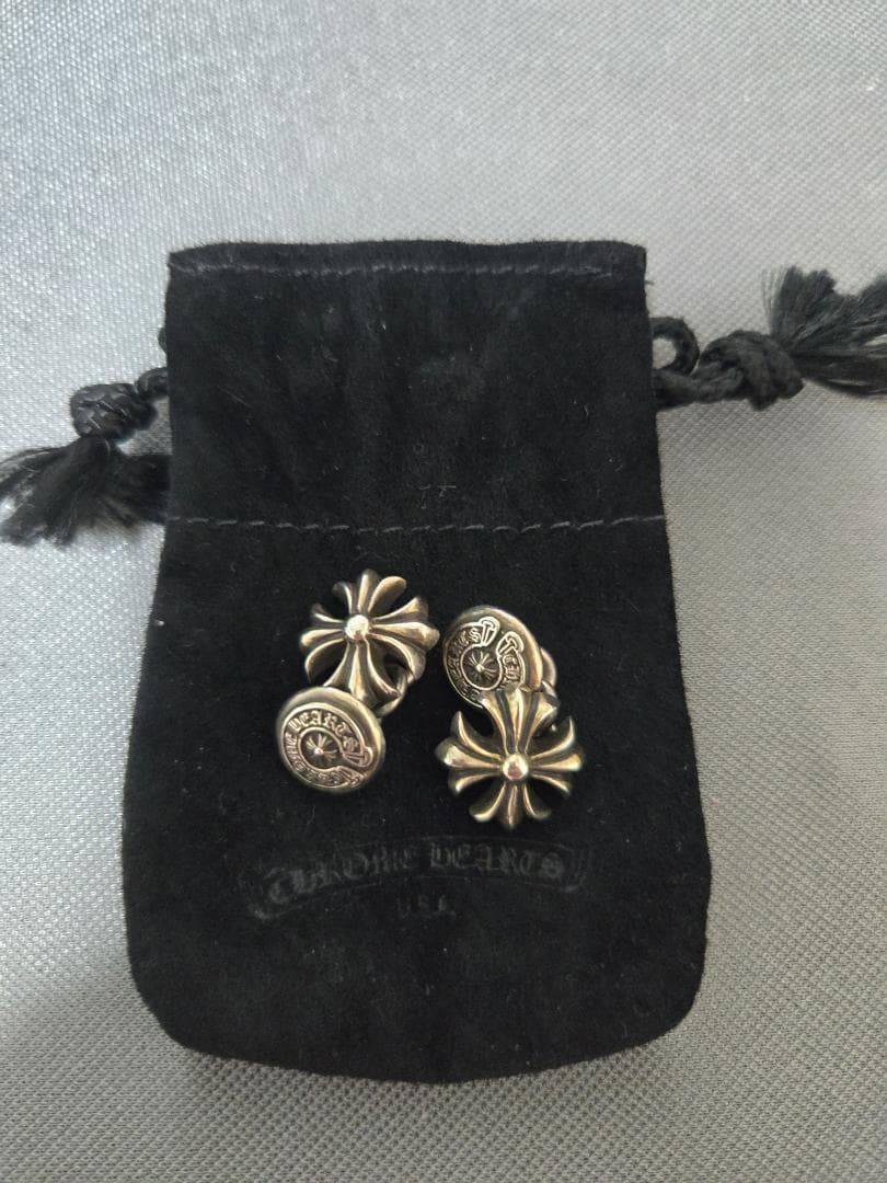 クロムハーツ　CHプラス　シルバーカフスボタン