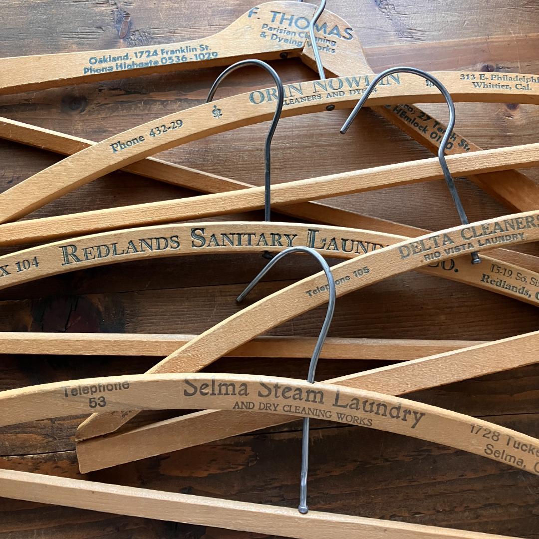 USA広告入ハンガー5本★vintage／アメリカ／California