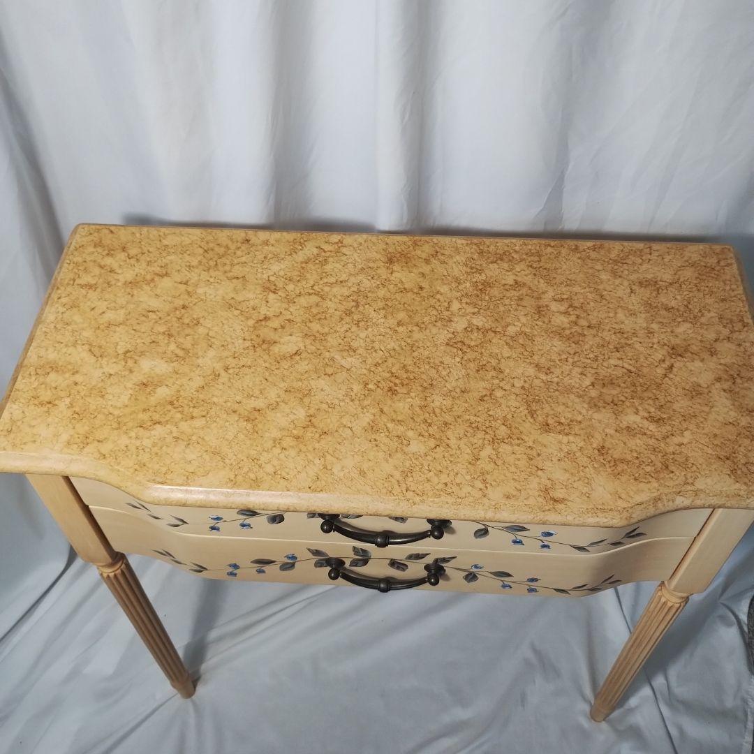 イタリア アンティーク チェストテーブル リーフ シャビーシック