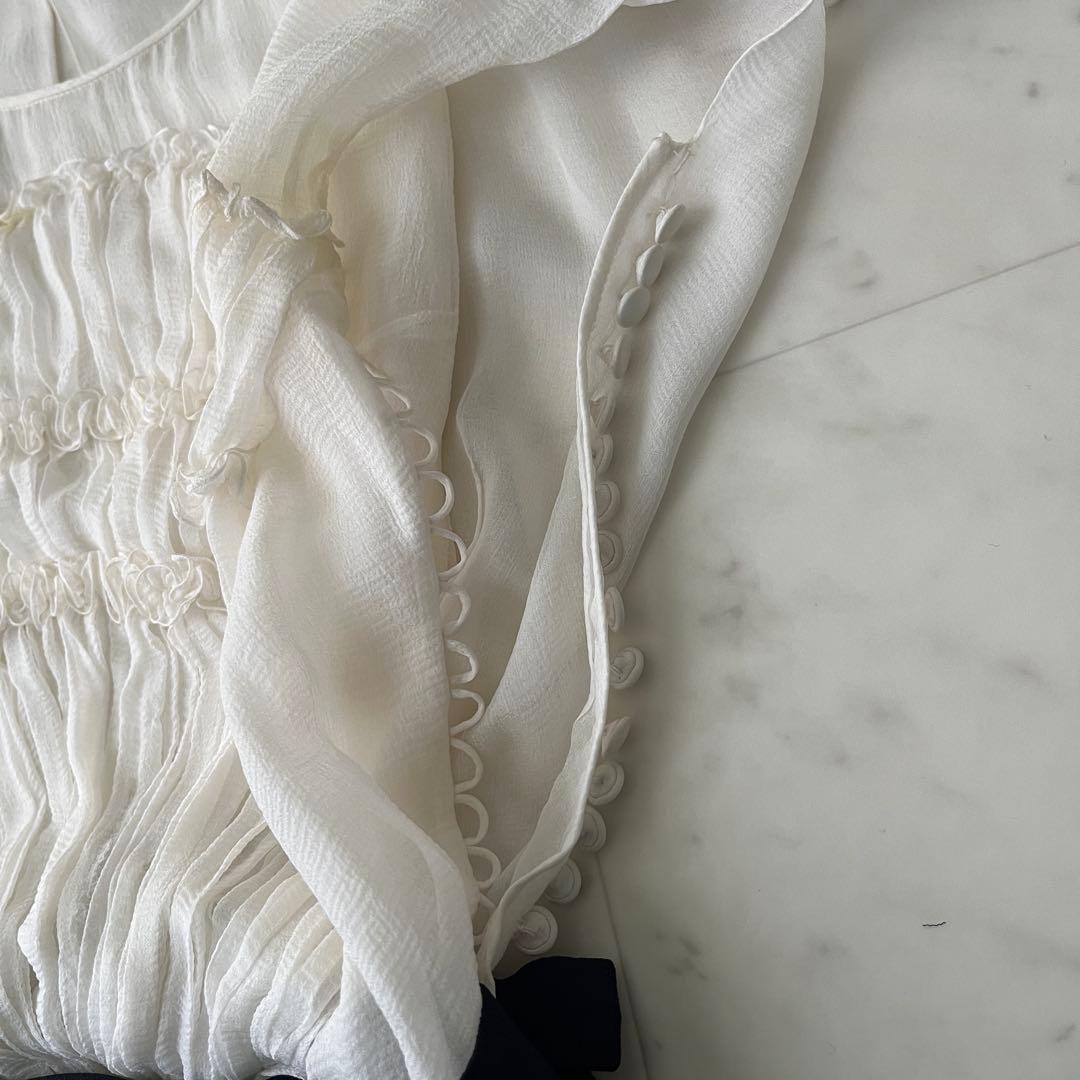 美品♡クリスチャンディオール シルク100% ベルト ワンピース フリル