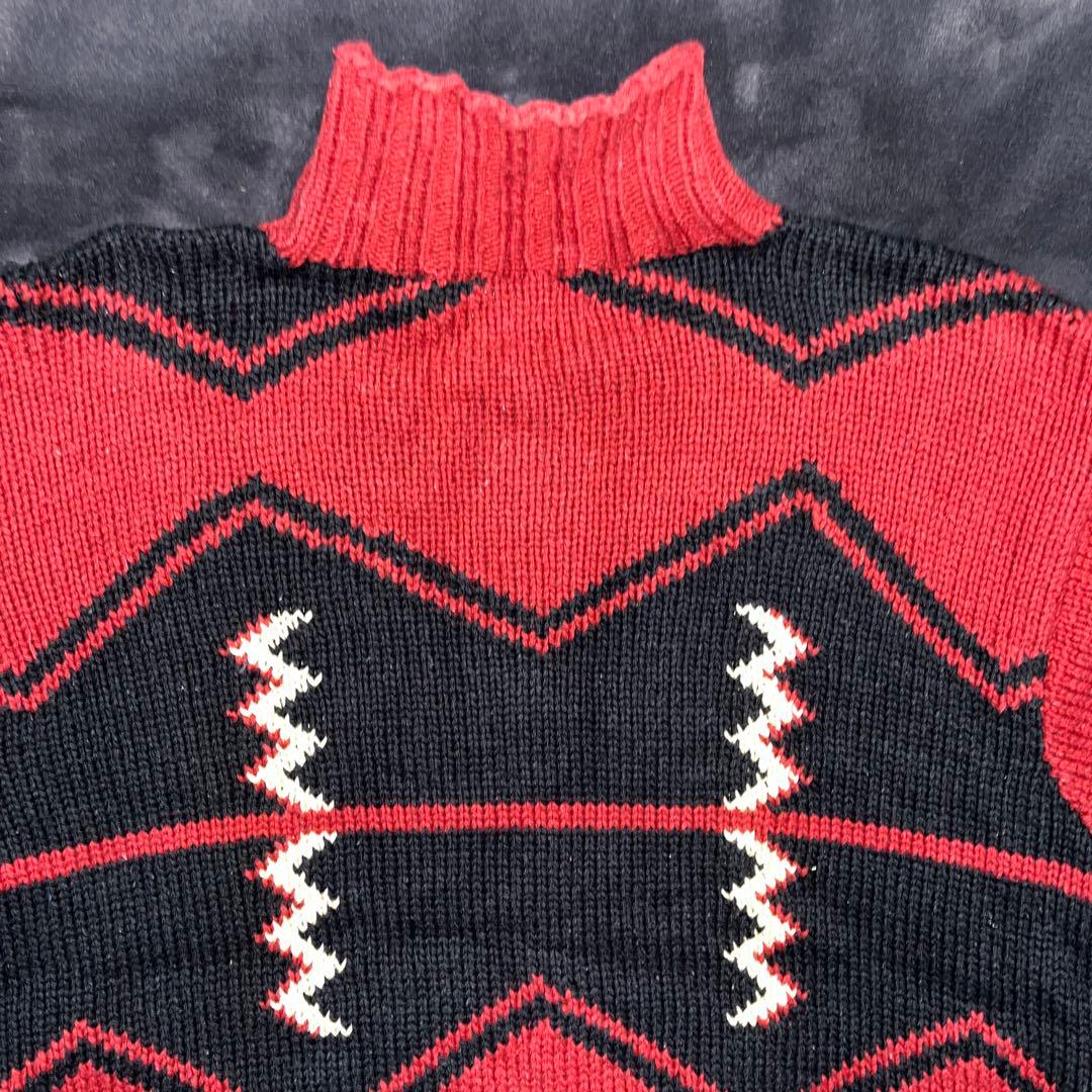 90S ヴィンテージ ポロバイラルフローレン ハンドニット XL ネイティブ柄