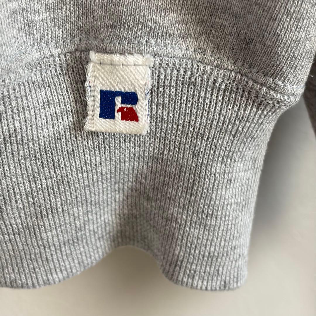90s USA製 ラッセルアスレチック スウェット 無地 Vガゼット M グレー