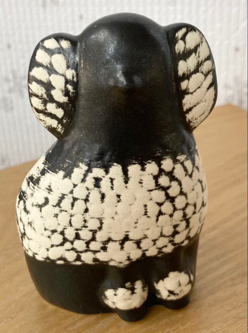 リサ・ラーソン 白黒 プードル 陶器 スウェーデン
