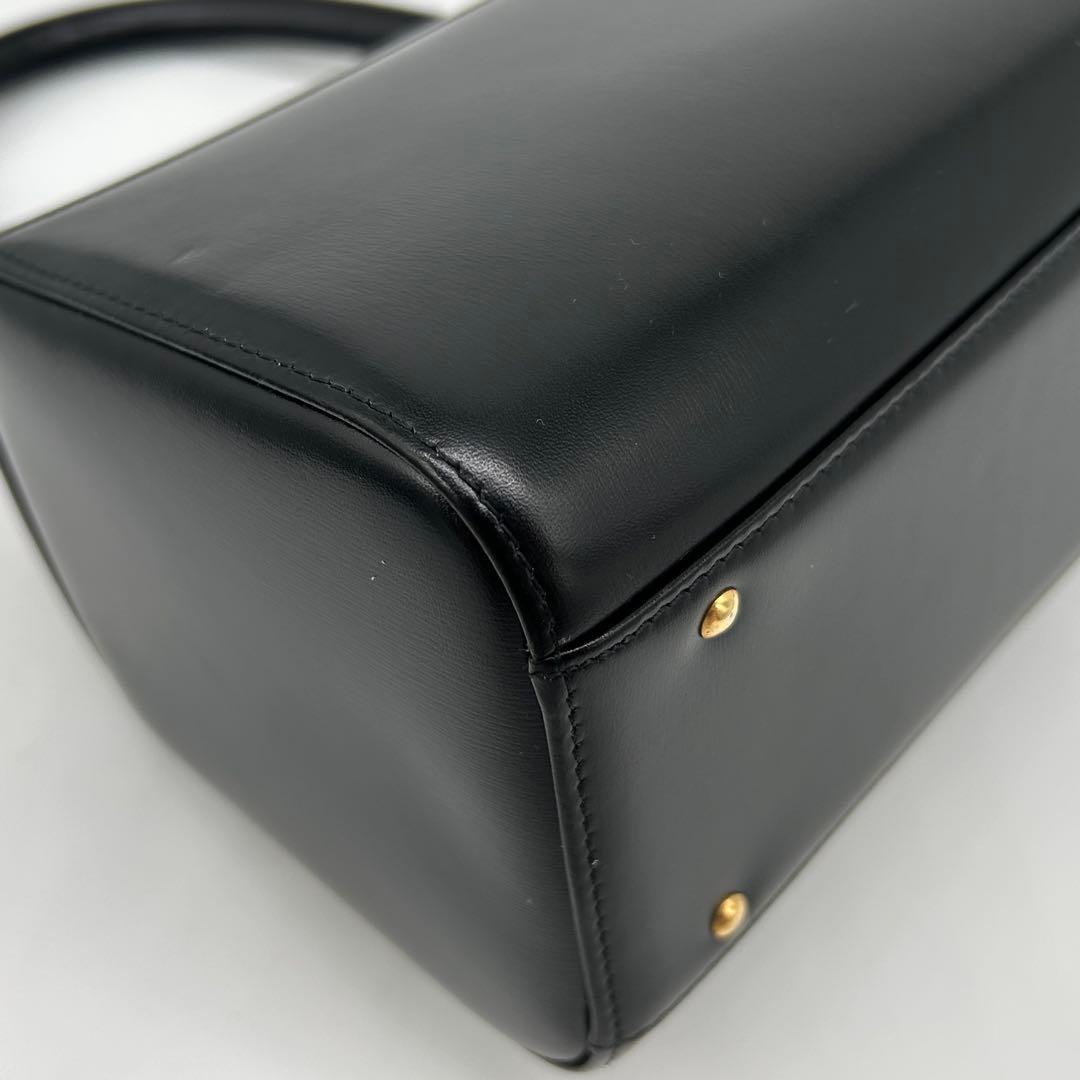 濱野皮革工藝 hamano ハンドバッグ フォーマルバッグ ブラック 黒　レザー