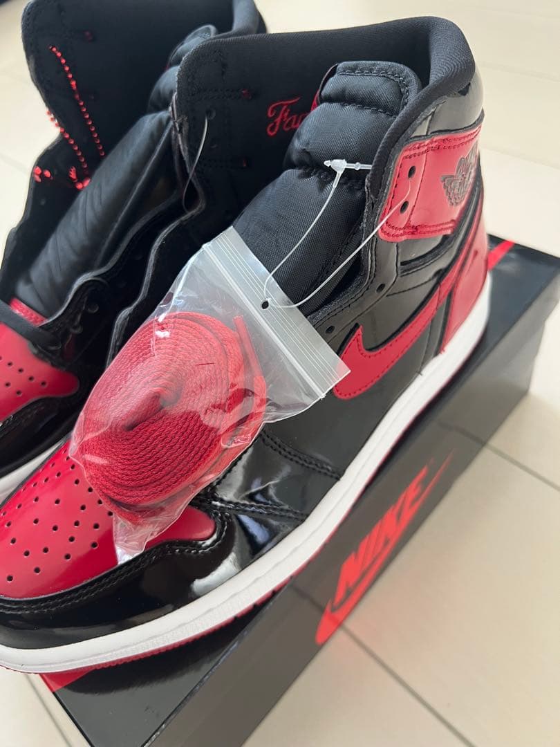 シューズ(男性用) Nike Air Jordan 1 High OG \"Patent Bred\"