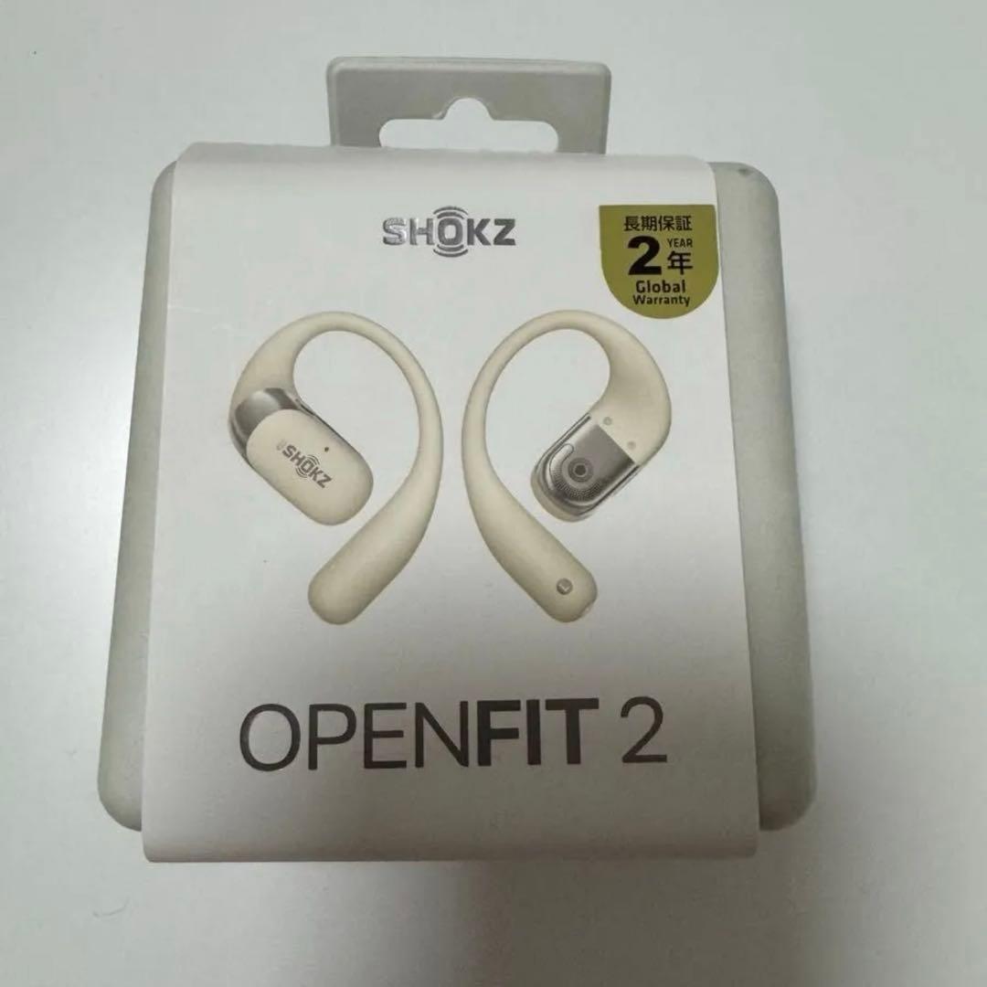 SHOKZ OPENFIT 2 ワイヤレスイヤホン クリーム色