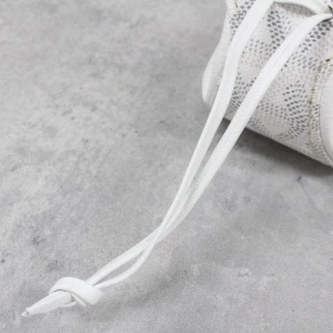 ▲GOYARD 巾着 ポーチ ミニ ゴヤール ケース チャーム ホワイト