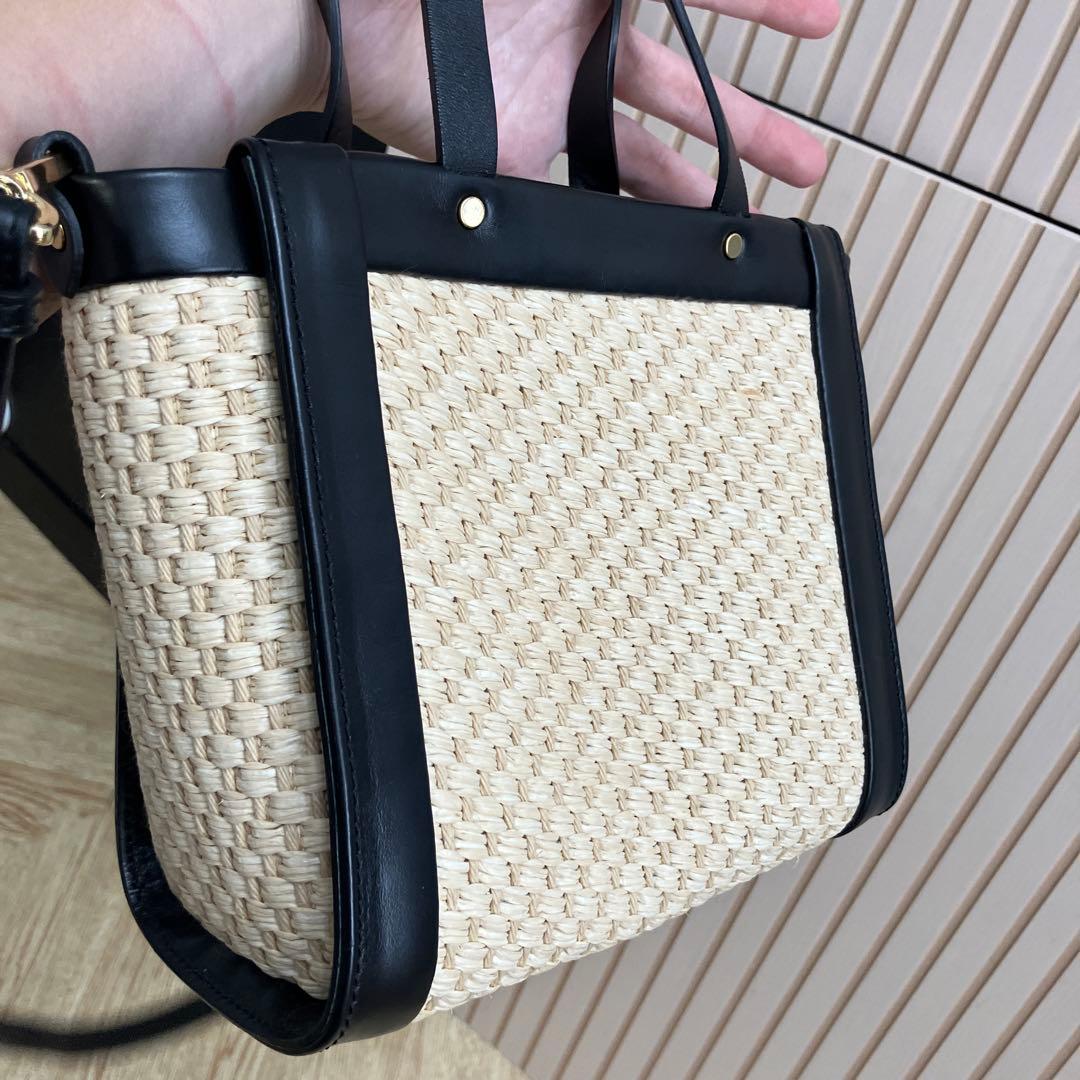 CHRISTIAN VILLA ストローバスケットバッグ かご　ショルダー　編み