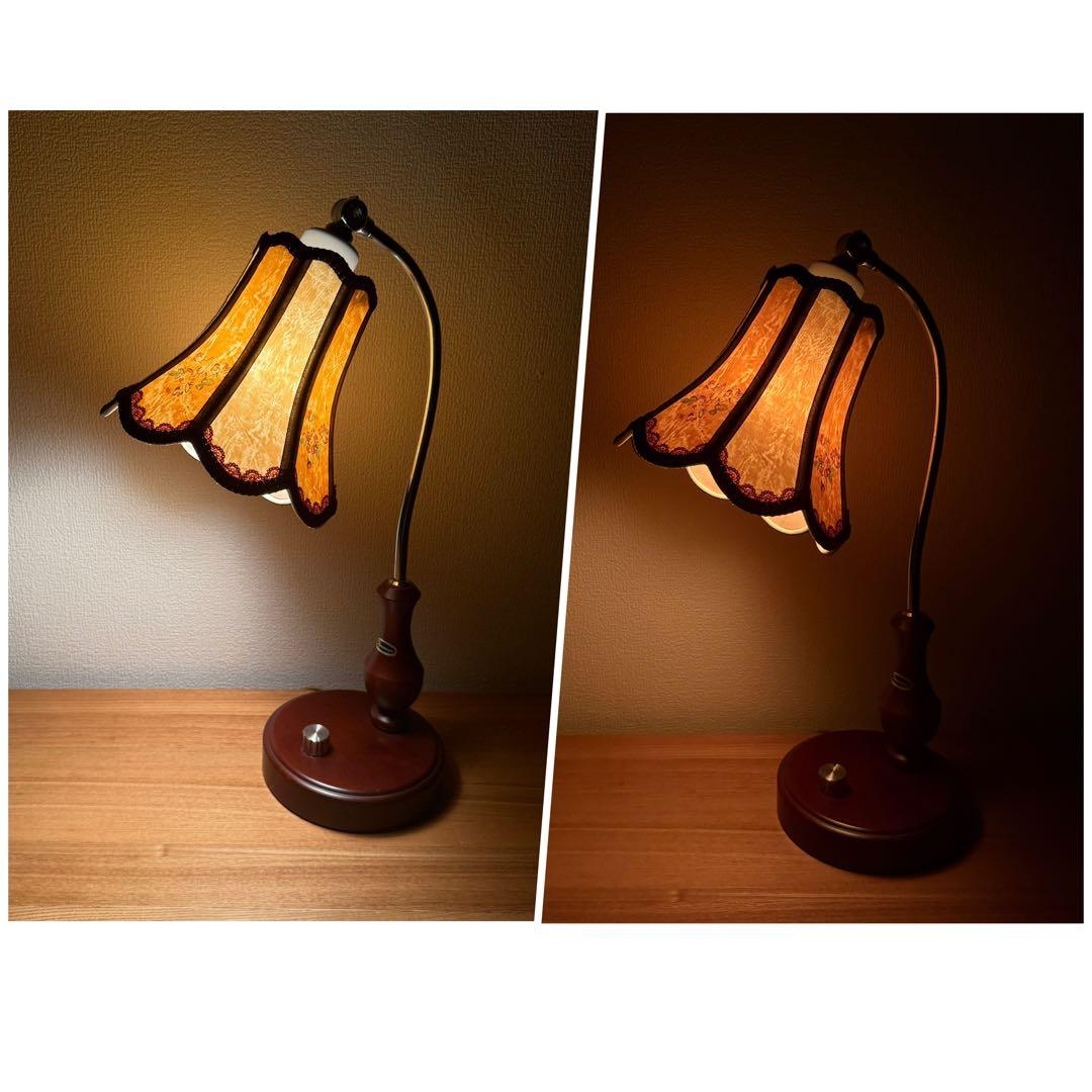 レトロ　スタンドライト 調光　アンティーク　花柄　新日本照明 Dimmer