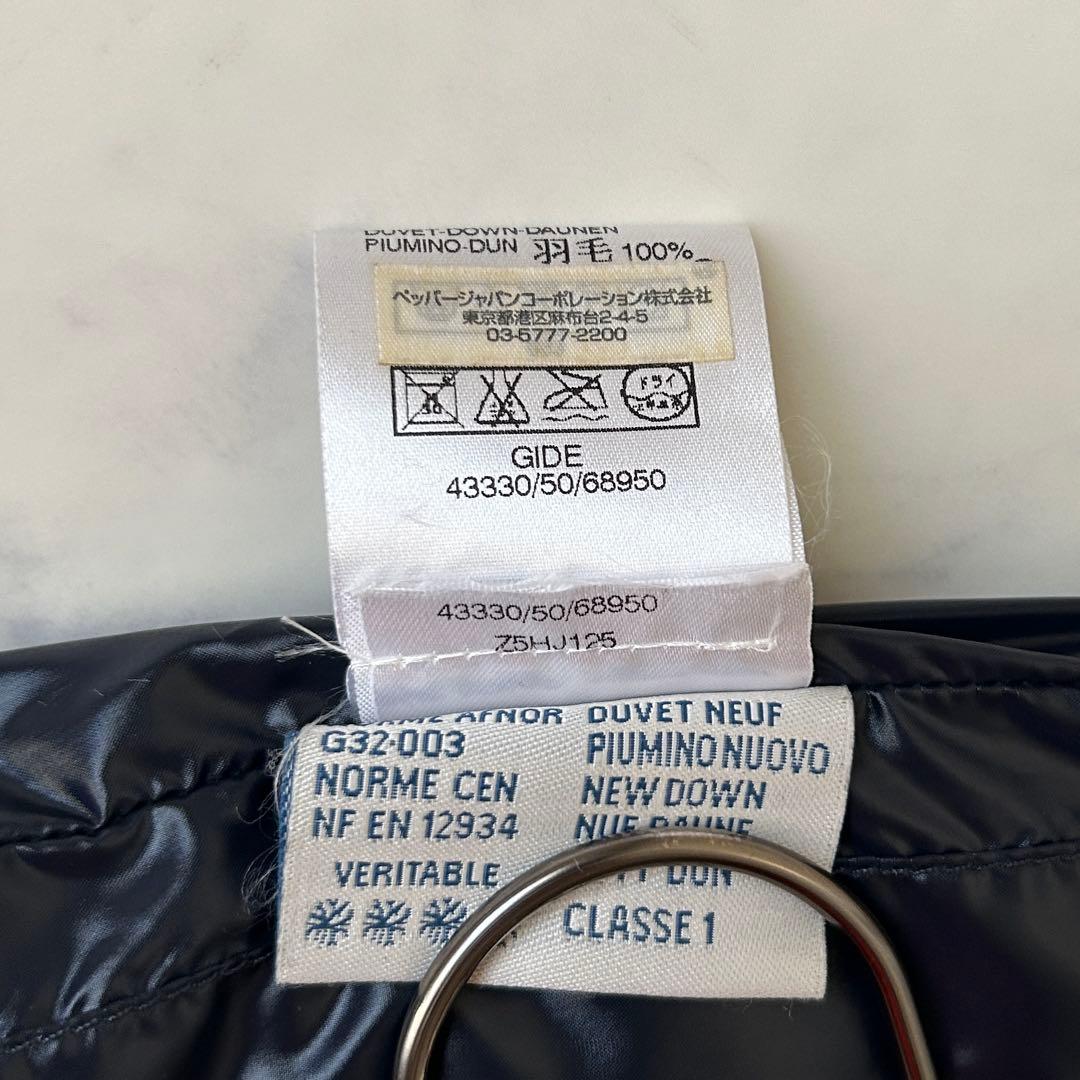 未使用級 モンクレール ダウンベスト GIDE ワッペン ネイビー