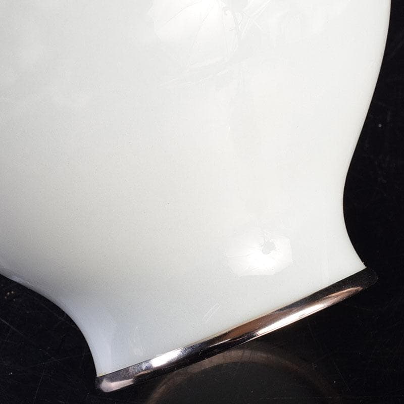 Gojyo　七宝焼　安藤七宝店造　青玉釉唐草文花瓶　共箱　D　R9181H