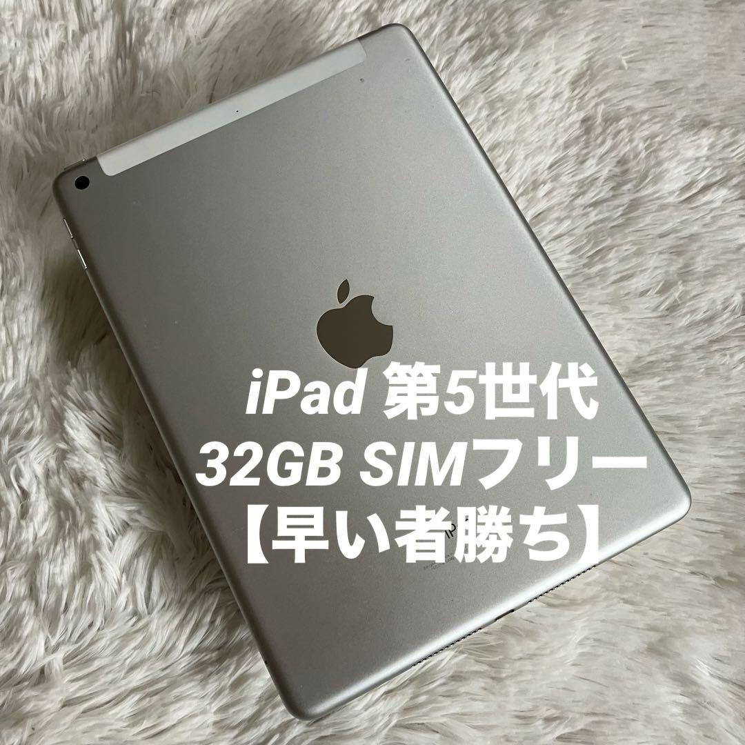 【完動品】iPad 第5世代 32GB SIMフリー 【すぐ発送】【付属品】