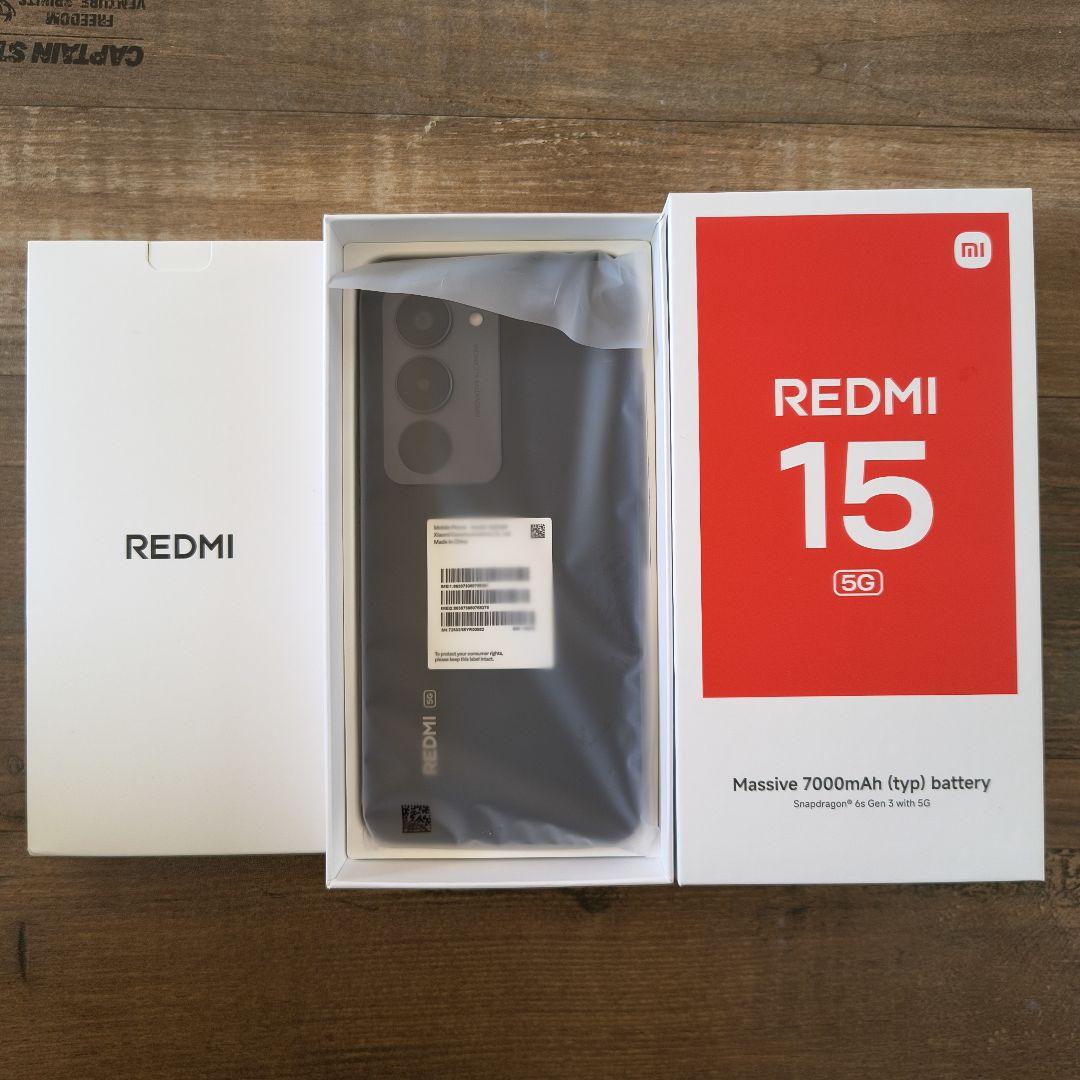 スマートフォン本体 Redmi 15 5G Midnight Black 4GB/128GB