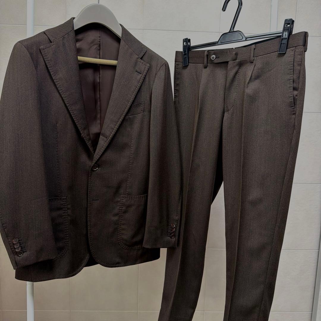 ナノユニバース別注　リングジャケット　シングルセットアップ　44 ブラウン春秋冬