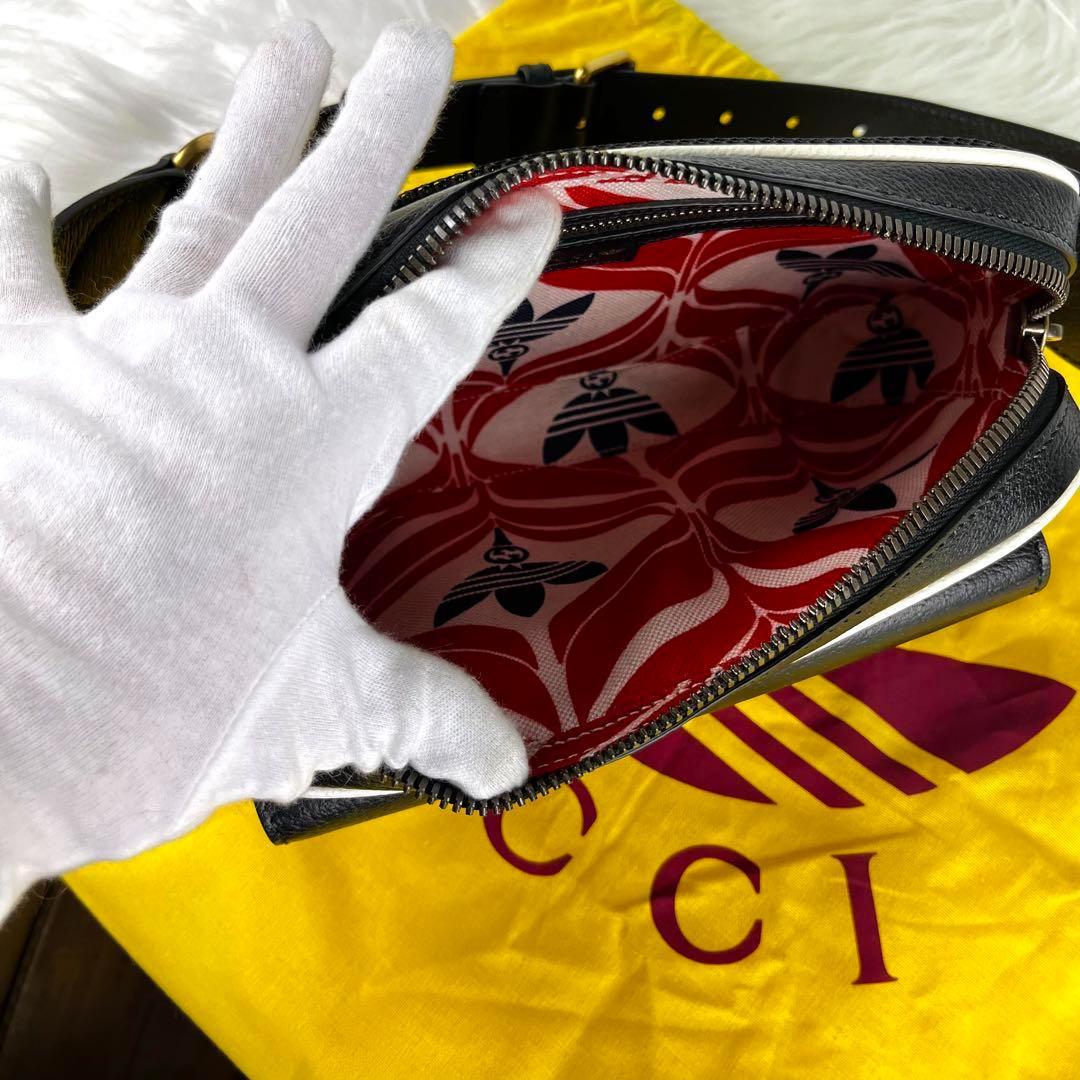 ☆希少☆紙タグ付き☆グッチxアディダスコラボ トレフォイルロゴ　ボディバッグ