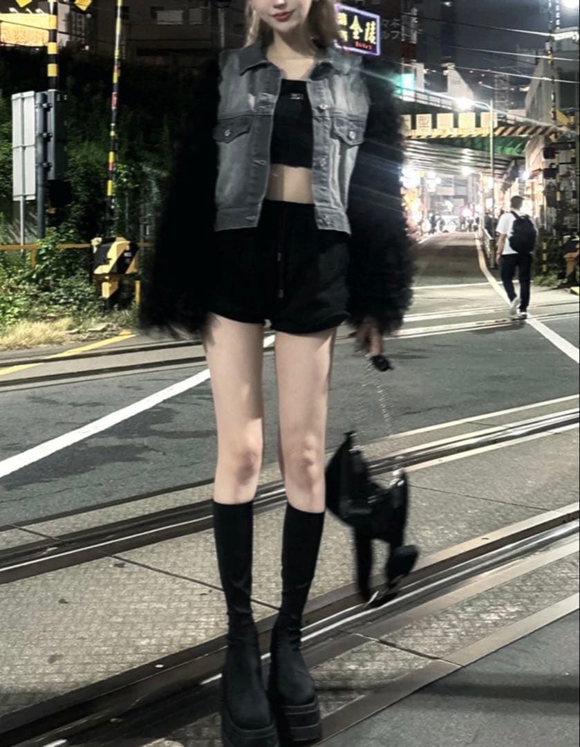 Darich ダーリッチ ボリュームチュールデニムGジャン