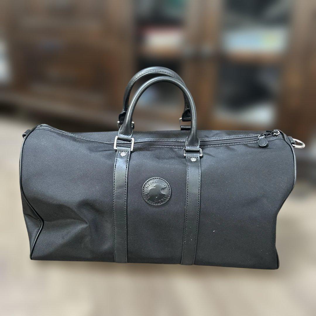 【美品】ハンティングワールド ×ベンツ ボストンバッグ　2way 大容量　黒