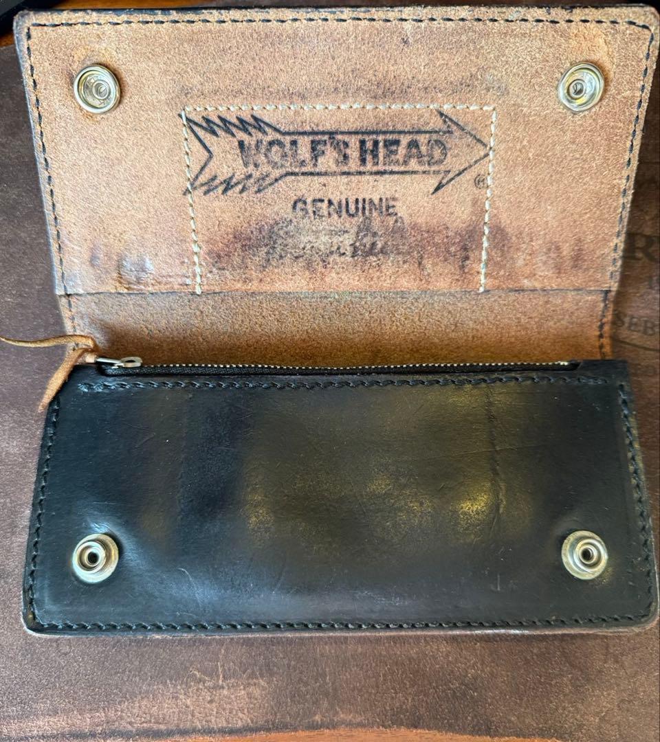 WOLF’S HEAD ウルフズヘッド スタッズ レザー ウォレット 財布