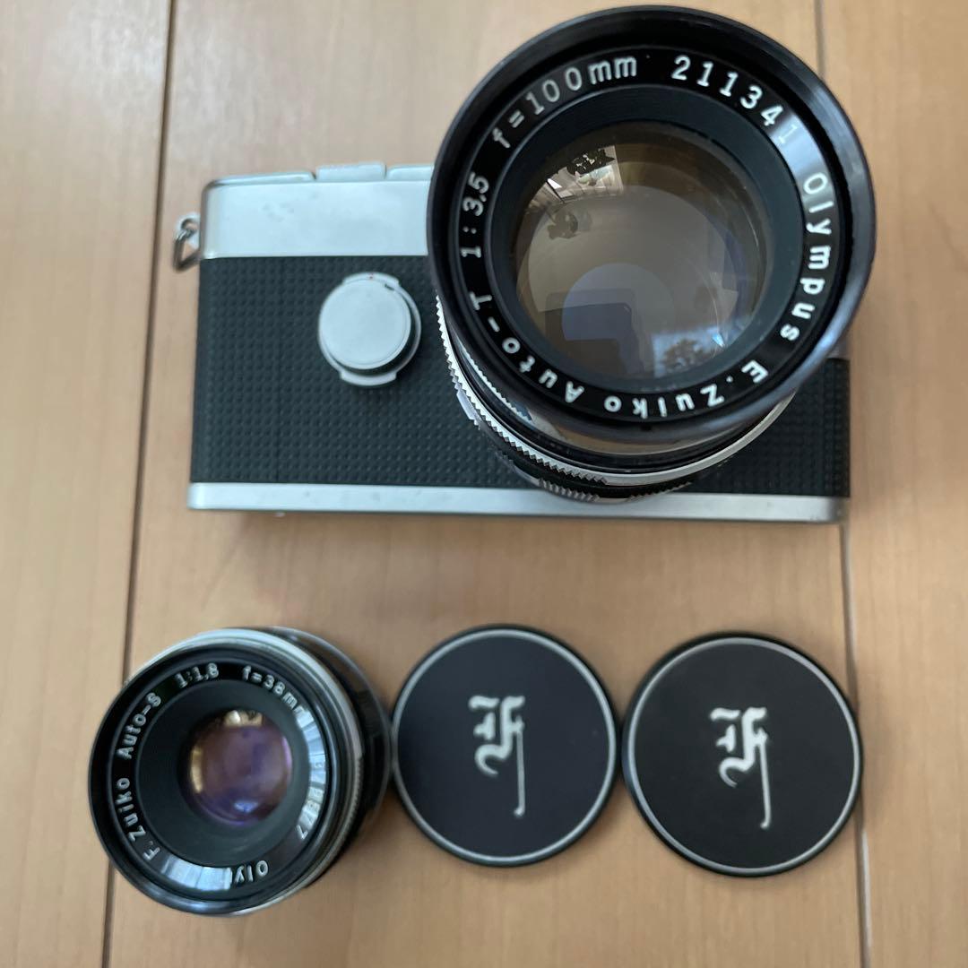 オリンパスPEN花文字と2レンズ