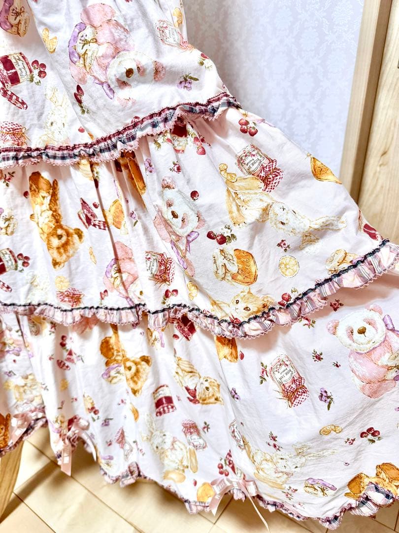 ピンクハウス×青木美沙子 アニマルハッピージャムプリントワンピース