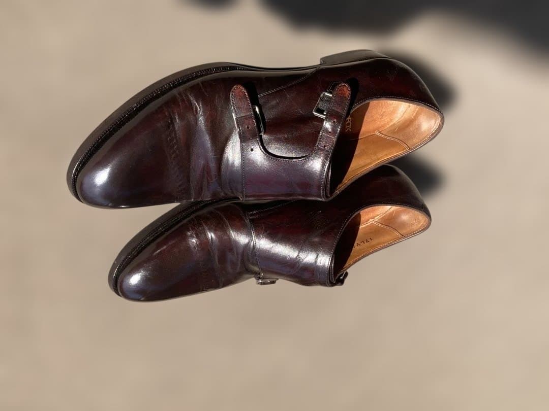 n*x様 ダークブラウン ダブルモンクストラップシューズ