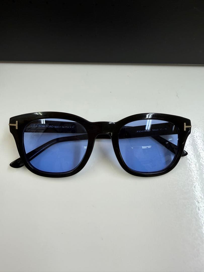 TOM FORD TF5542 ミドルブルー サングラス メガネ　度なし