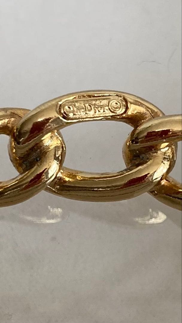 Christian Diorネックレス ★ラインストーン★未使用箱入り、刻印あり