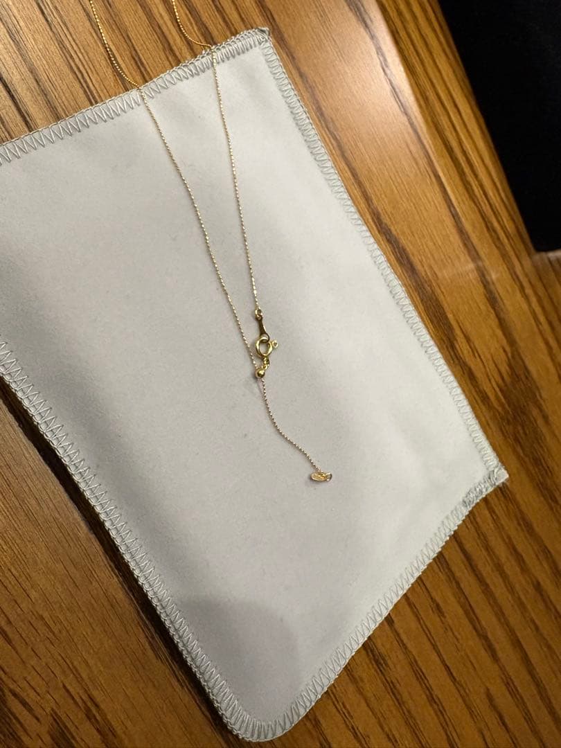 【極美品】K18 18金 ボールチェーン ネックレス 45cm スライド調整式