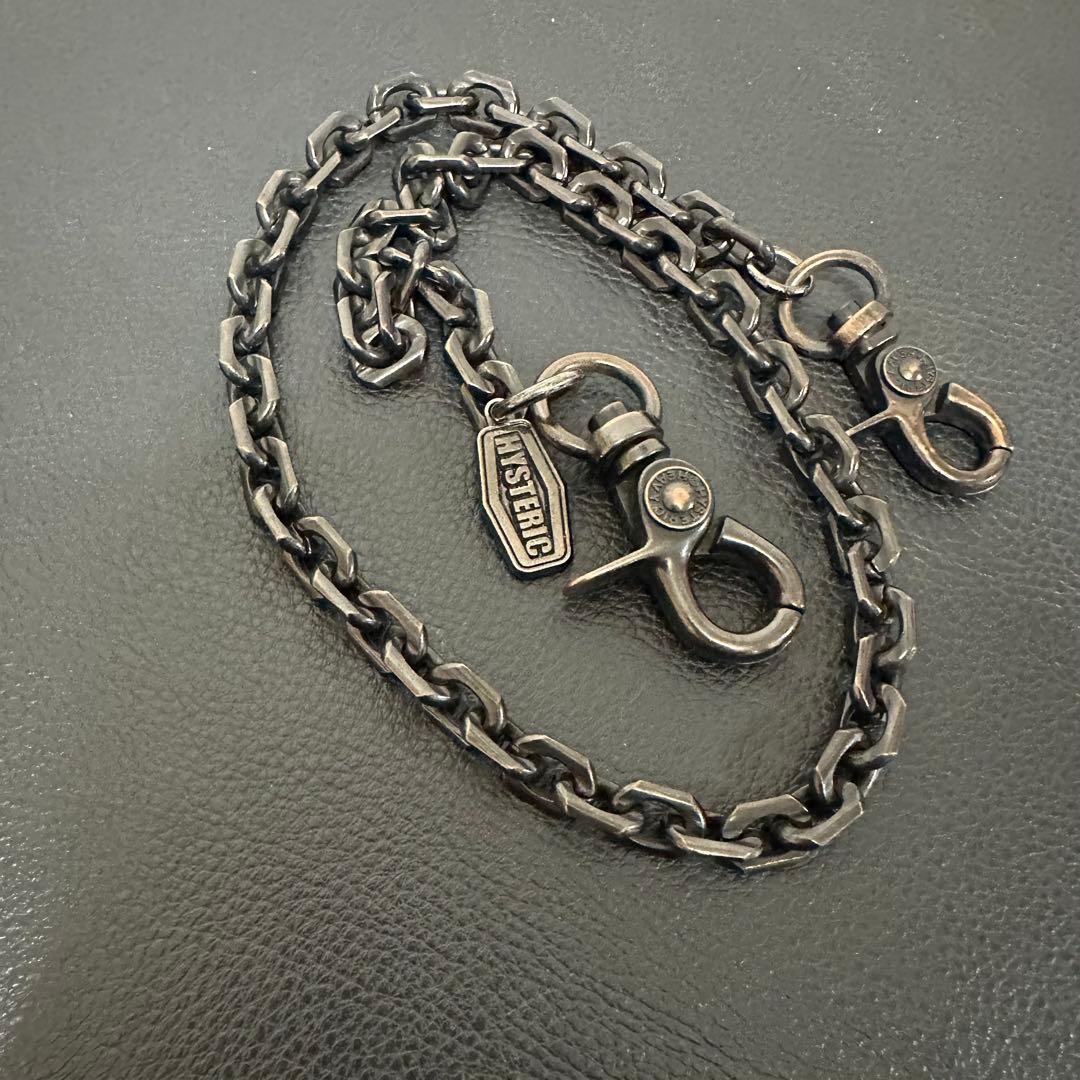 ☆HYSTERIC GLAMOUR☆ウォレットチェーン☆ガンメタ☆65cm☆美品