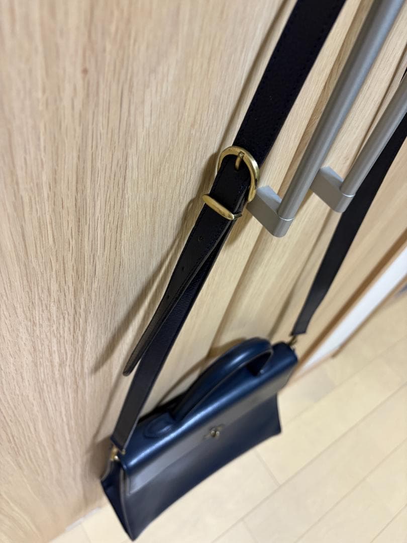 Coach ネイビー レザー ハンドバッグ DSE-4414 ZB0048