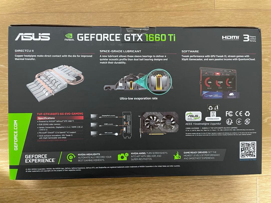 グラフィックボード・グラボ・ビデオカード ASUS TUF Gaming GeForce GTX 1660 Ti 6GB