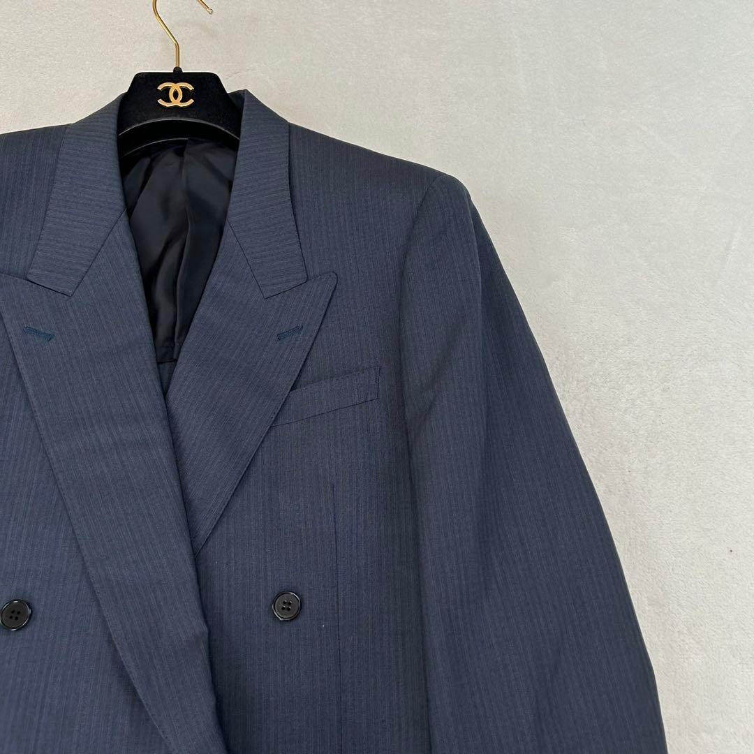 K629 美品 M イヴサンローラン スーツ上下 ネイビー ブルー メンズ