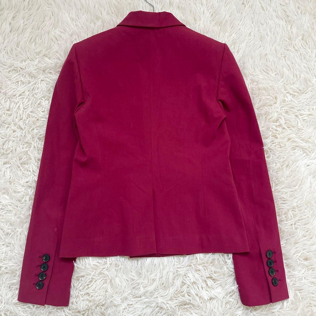 グッチ ハート柄 ダブルテーラードジャケット ホースビット ピンク系 S