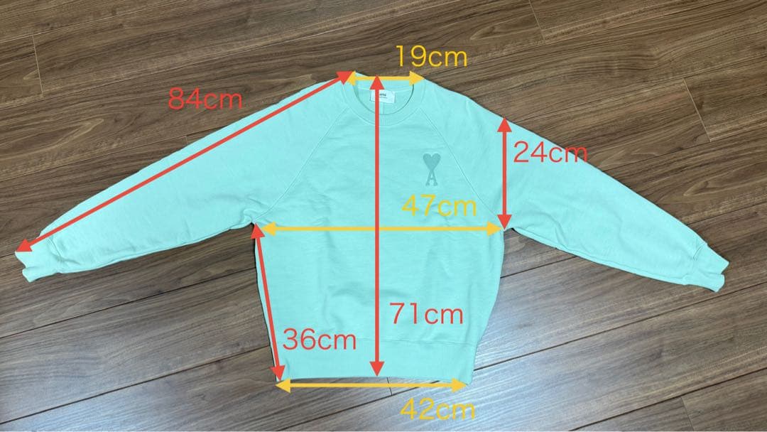 [美品] AMI PARIS｜アミパリ コットン スウェット 長袖 男女共用