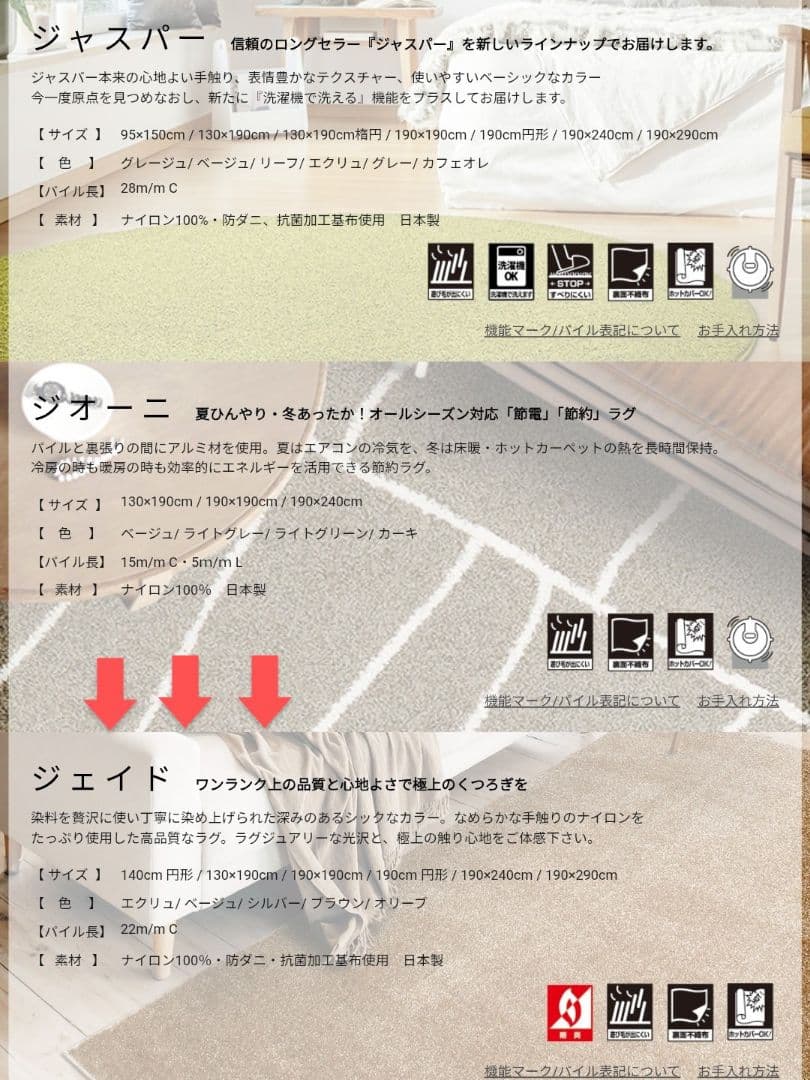 展示品 高級品 プレーベル ジェイド 190×290 ブラウン ラグ カーペット