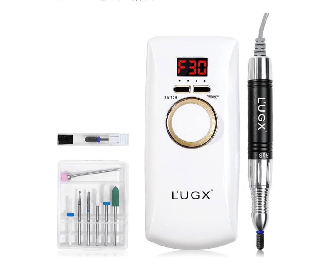 60145 L'UGX 電動ネイルマシン 30000RPM プロ ネイルドリル